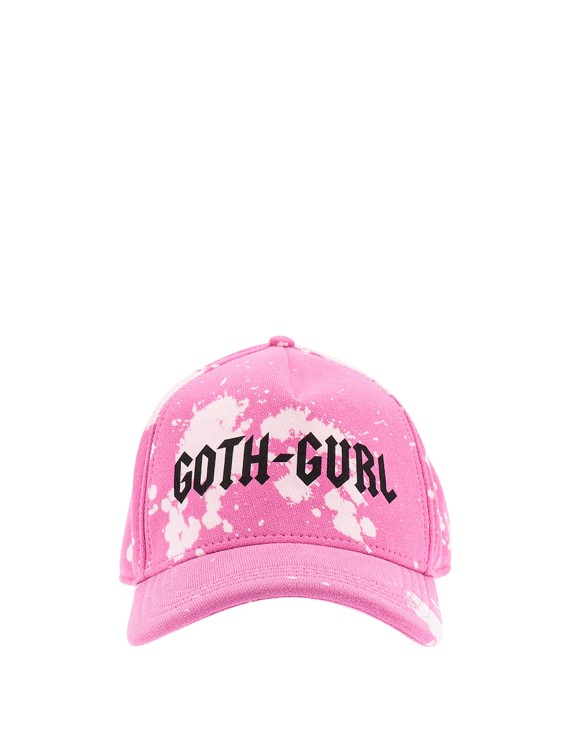 Dsquared2 Cotton Hat With Frontal Print In Pink