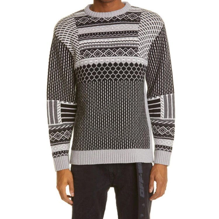 Shop Off-white Wool Sweater In Grey