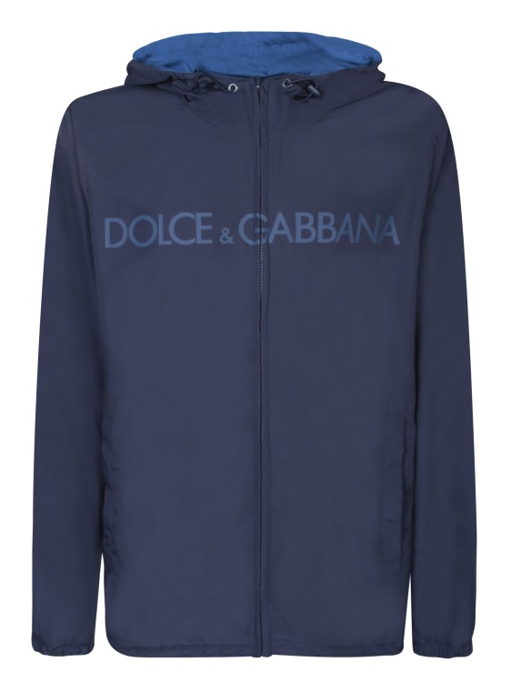 Shop Dolce & Gabbana Double-face Nylon Jacket In Blue