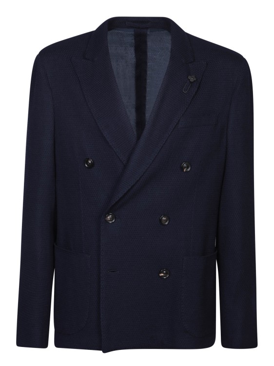 Lardini Wool-blend Jacket In Blue