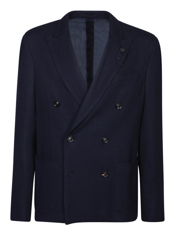 Lardini Wool-blend Jacket In Blue