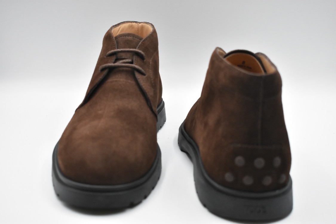 Tod's Man Ankle Boots Dark Brown Size 11 Leather In Brown