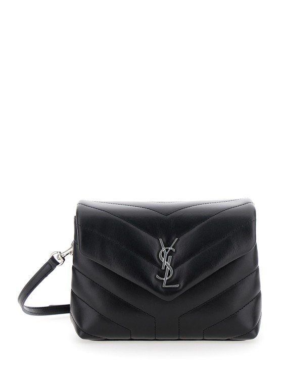 Saint Laurent Lou Lou Quilted Leather Crossbody Bag In Black