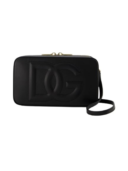 Shop Dolce & Gabbana Dg Logo Camera Crossbody - Black - Leather
