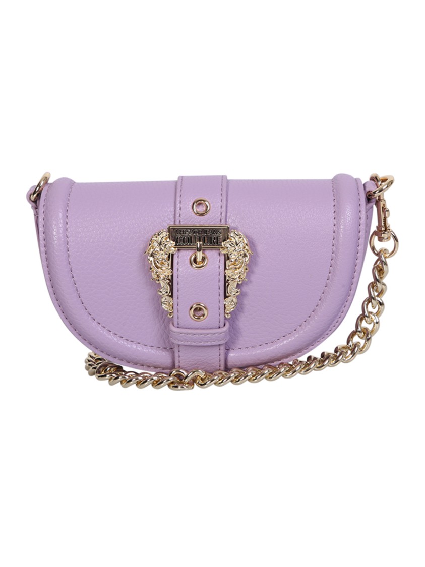 VERSACE JEANS COUTURE: bag in synthetic leather with Baroque buckles -  Violet