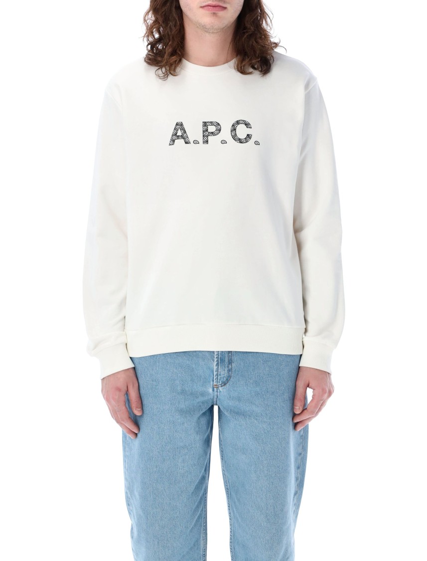 Apc A. P.c. X Carhartt Ice Sweatshirt In Khaki Cotton In White