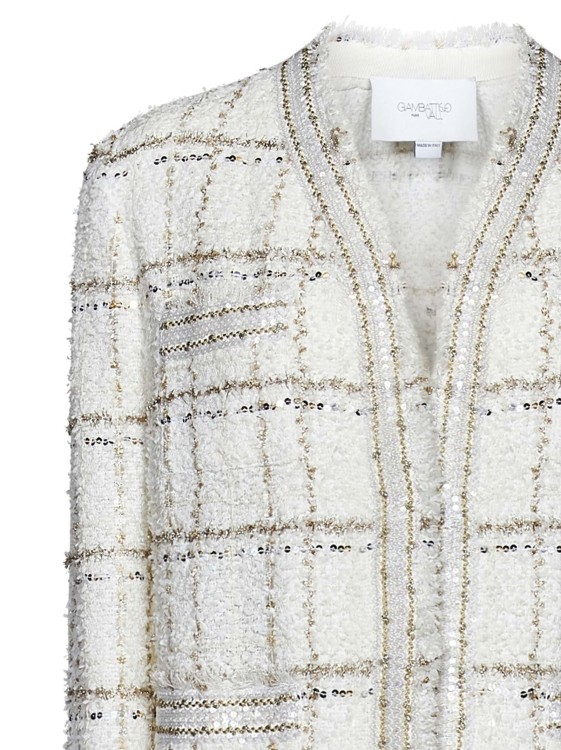 Shop Giambattista Valli Tweed Unlined Jacket In White