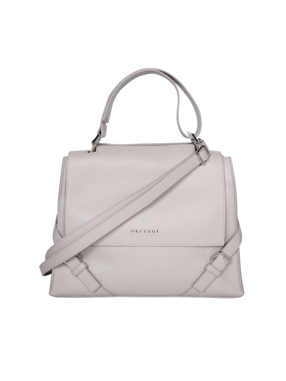 Orciani Shoulder Leather Bag In White