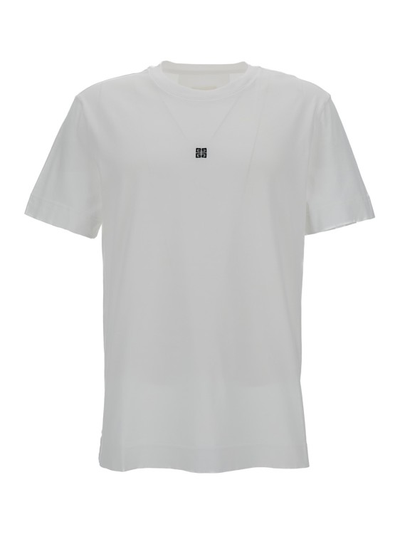 Givenchy White Crewneck T-shirt With 4g Print In Cotton