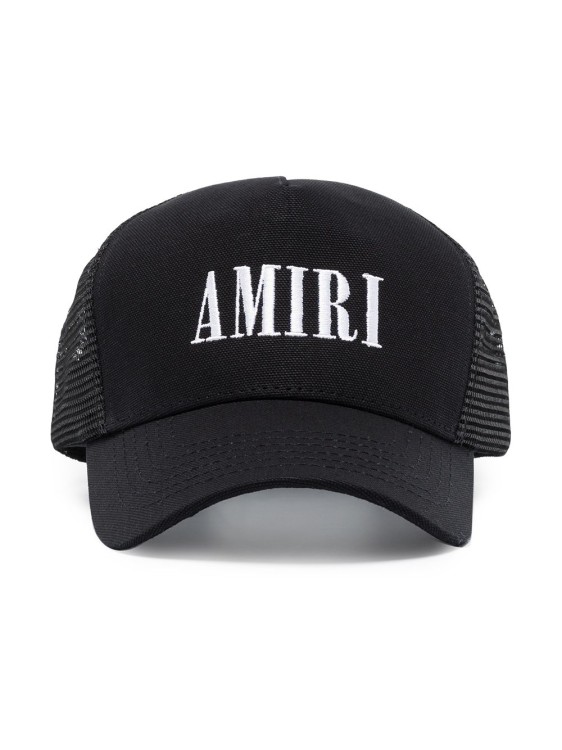 Amiri Black Cotton/tencel™ Core Logo-embroidered Baseball Cap