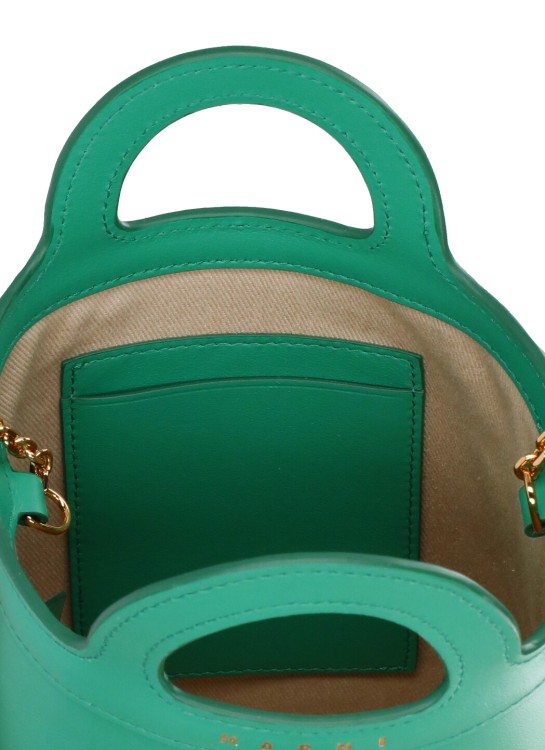 Shop Marni Leather Hand Bag In Green