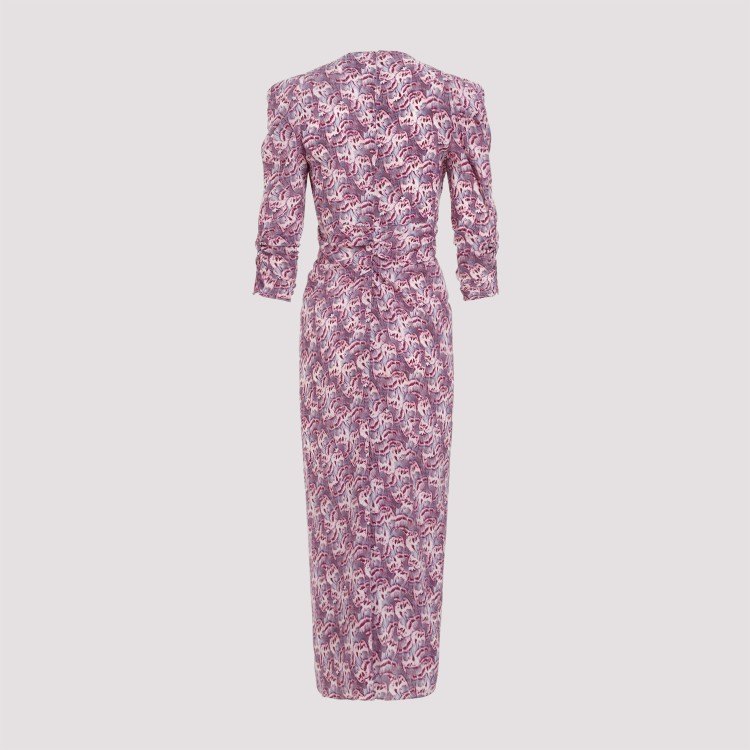 Shop Isabel Marant Albini Purple Silk Midi Dress