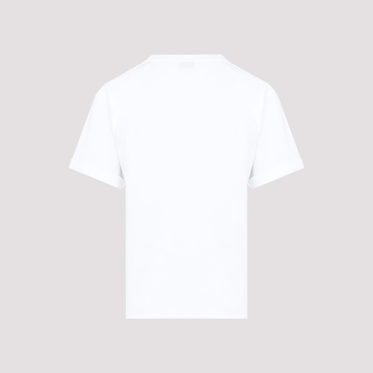 Shop Saint Laurent White Cotton Logo T-shirt