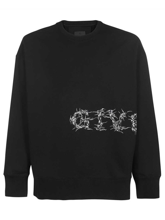 Shop Givenchy Black Logo Sweartshirt