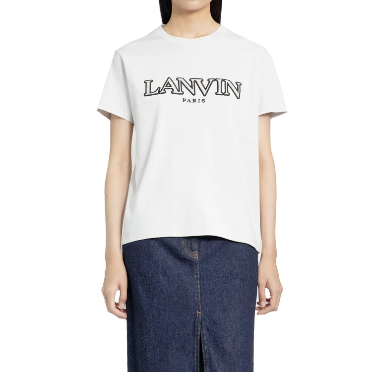 Shop Lanvin Curb Logo T-shirt In White