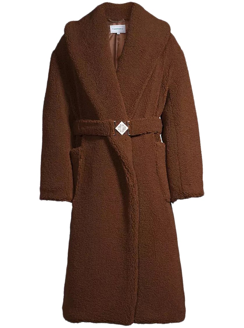 Recycled Polyester Shearling Robe by Casablanca in Brown color for 