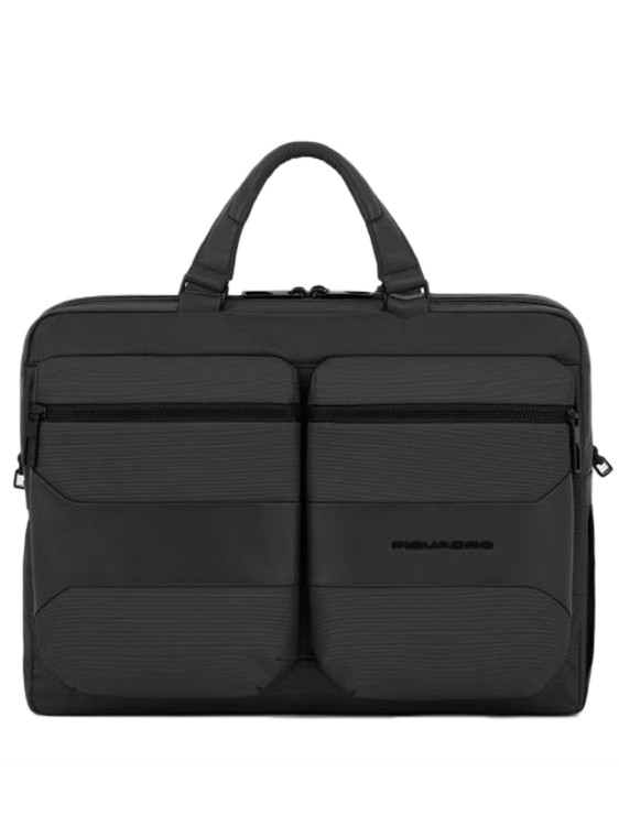 Piquadro Black Workbook Briefcase With Rfid Protection