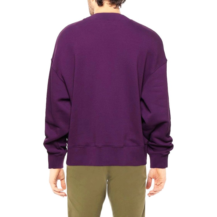 Shop Palm Angels Purple Printed Sweartshirt