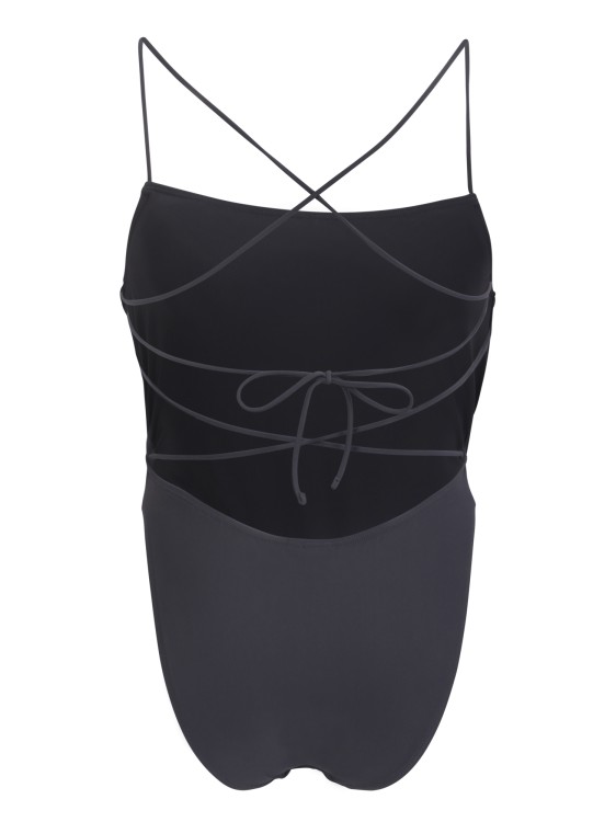 Shop Tory Burch Tie-back One-piece Swimsuit In Black