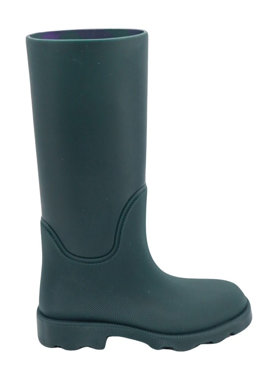Shop Burberry Rubber Boots In Green