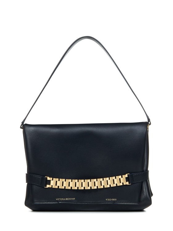 Victoria, Victoria Beckham Black Leather Medium Shoulder Bag