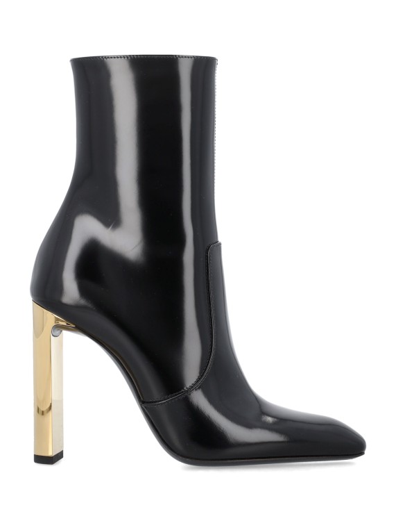 Violet 90 patent-leather ankle boots | Saint Laurent