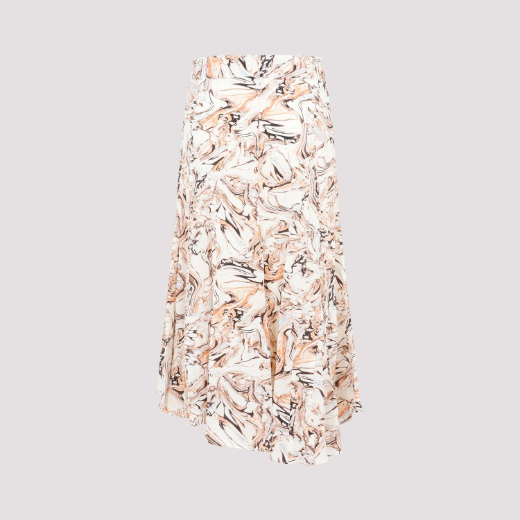 Shop Isabel Marant Beige Silk Toscane Skirt In Neutrals