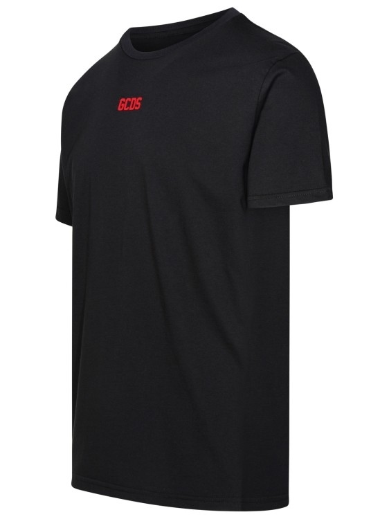 Shop Gcds Mini Logo Black Cotton T-shirt