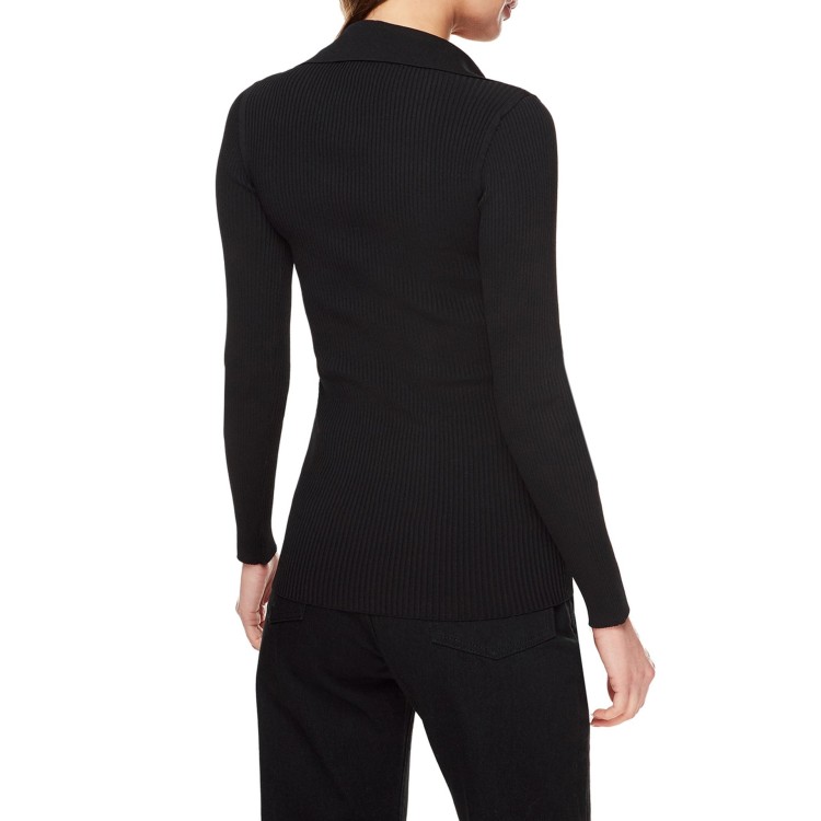 Shop Saint Laurent Ribbed Pullover In Black