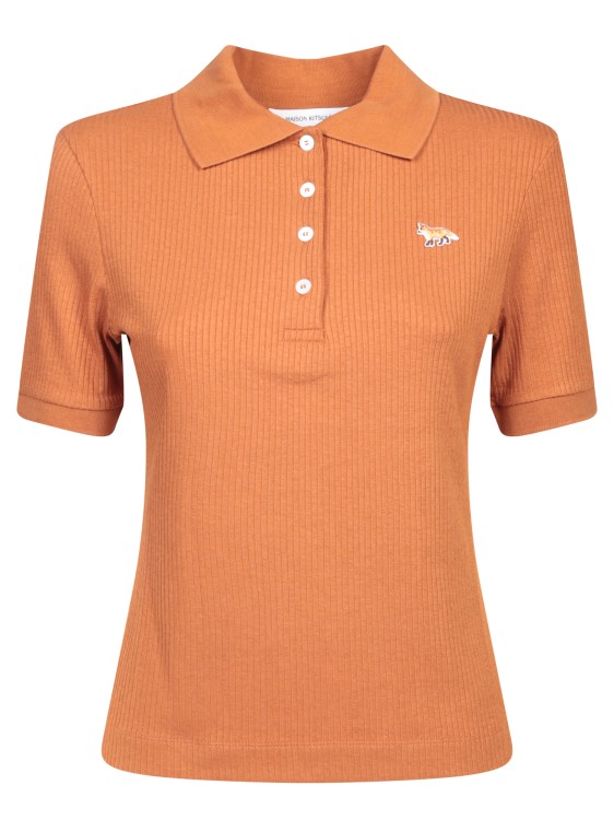 Maison Kitsuné Cotton Polo Shirt In Orange