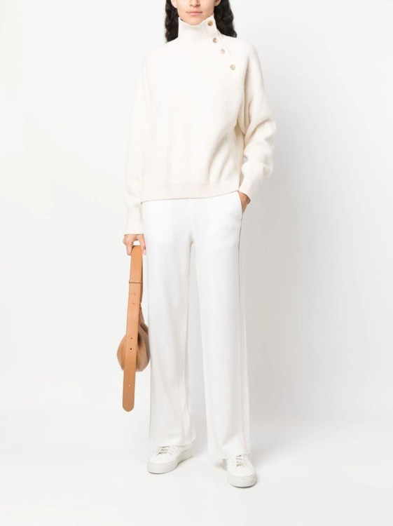 Shop Lorena Antoniazzi White High-waist Pants