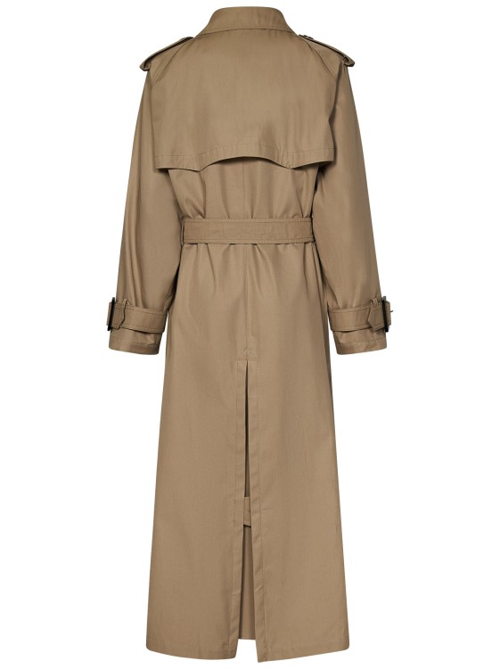 Shop Herno Double-breasted Trench Coat In Neutrals