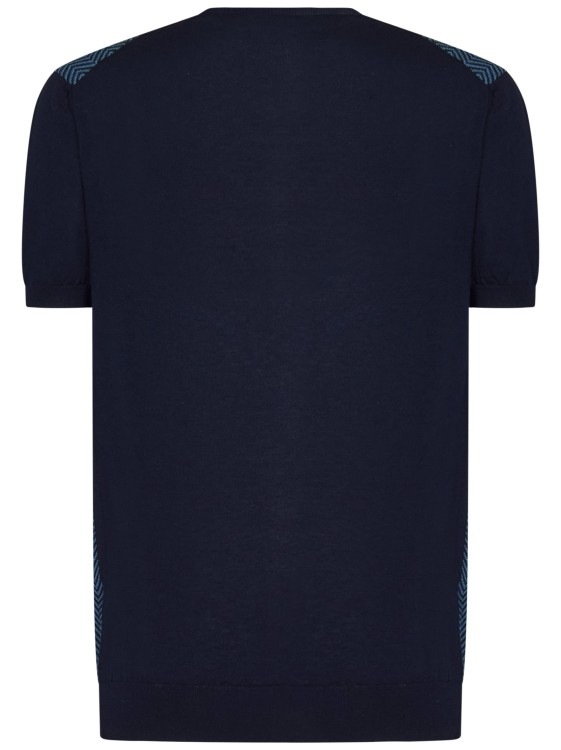 Shop Low Brand Navy Knit Short-sleeves In Blue