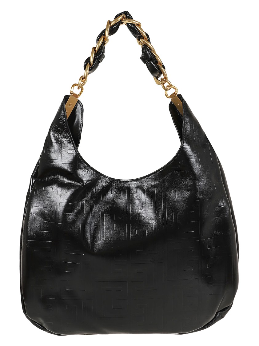 Shop Balmain Black Hobo Bag