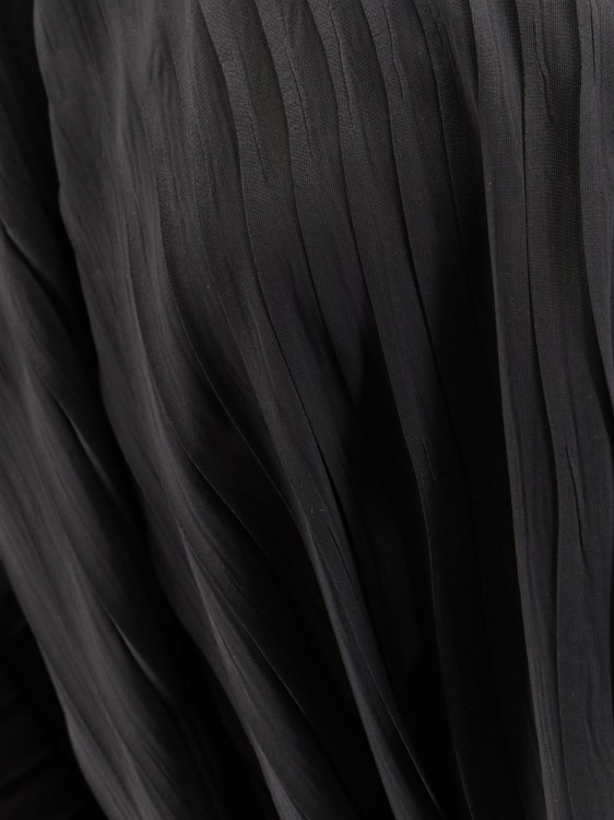 Shop Giorgio Armani Pleated Top In Black