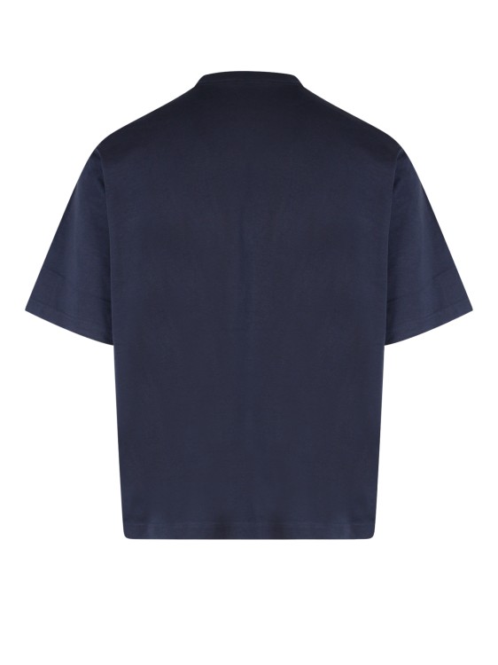 Shop Marni Blue Cotton T-shirt With Logo Print