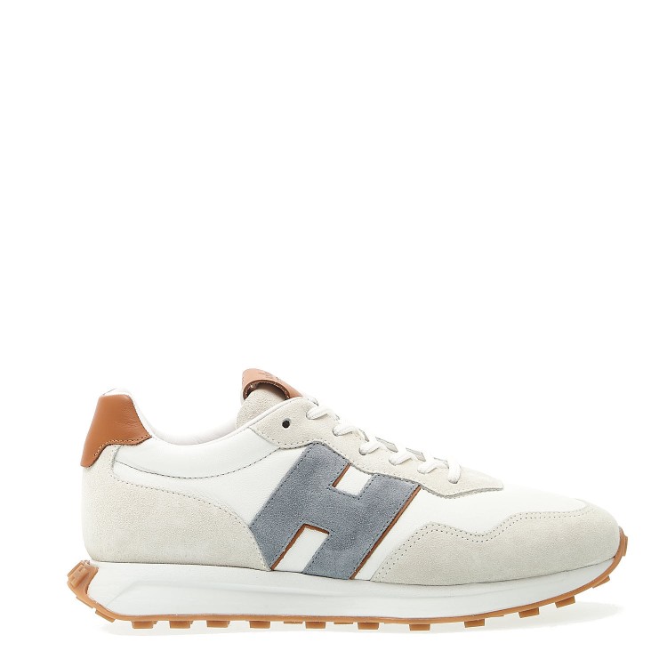 Shop Hogan Running H601 White Leather H Light Blue