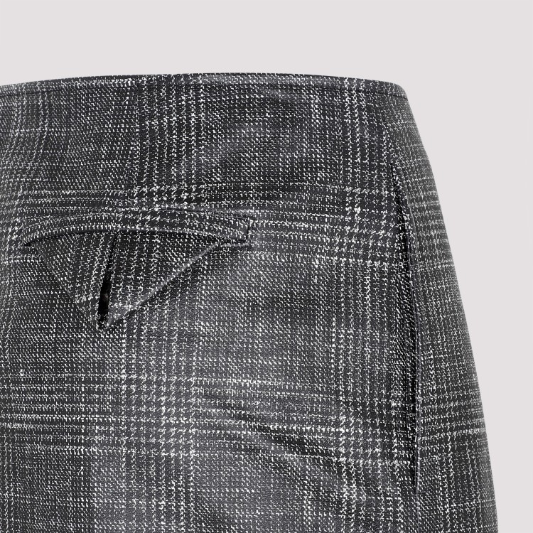 Bottega Veneta Stylish Black Printed Leather Midi Skirt For Women From Ss23 Collection In Grey