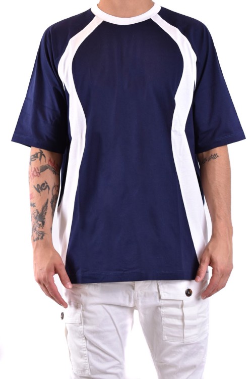 Dsquared2 Block Design Crew Neck Short Sleeve T-shirts In Blue