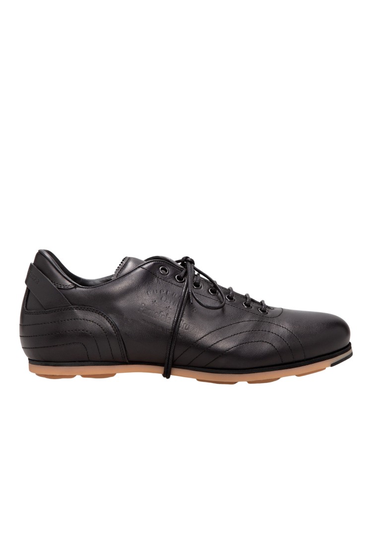 Pantofola D'oro Leather Lace-up In Black