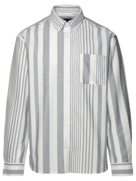 Shop Apc Mateo' Shirt In Gray Cotton In White