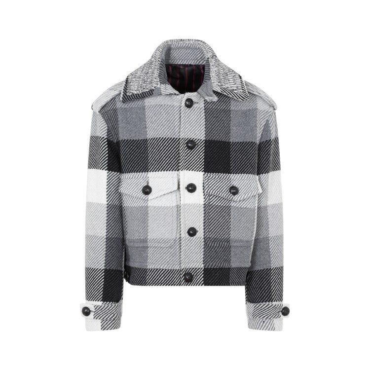 Shop Etro Grey Wool Coat