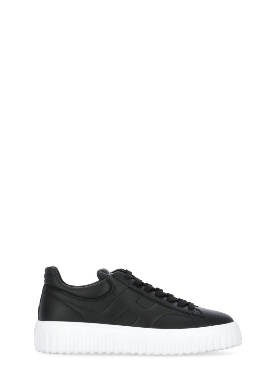 Shop Hogan H-stripes Sneakers In Black