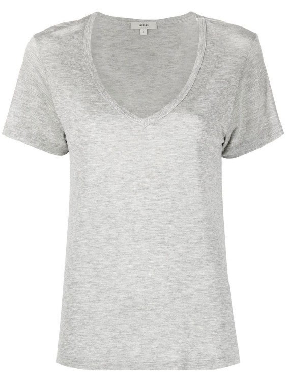 Shop Agolde V-neck T-shirt In White