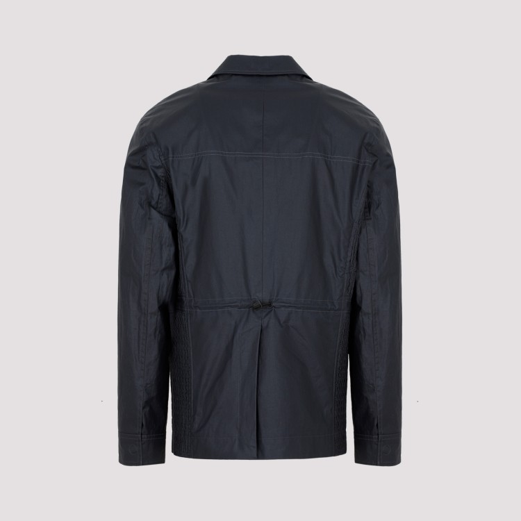Shop Dior Navy Cotton Workwear Jacket In Blue