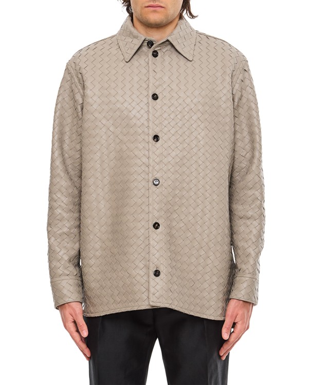 BOTTEGA VENETA BOTTEGA VENETA INTRECCIO LEATHER SHIRT 