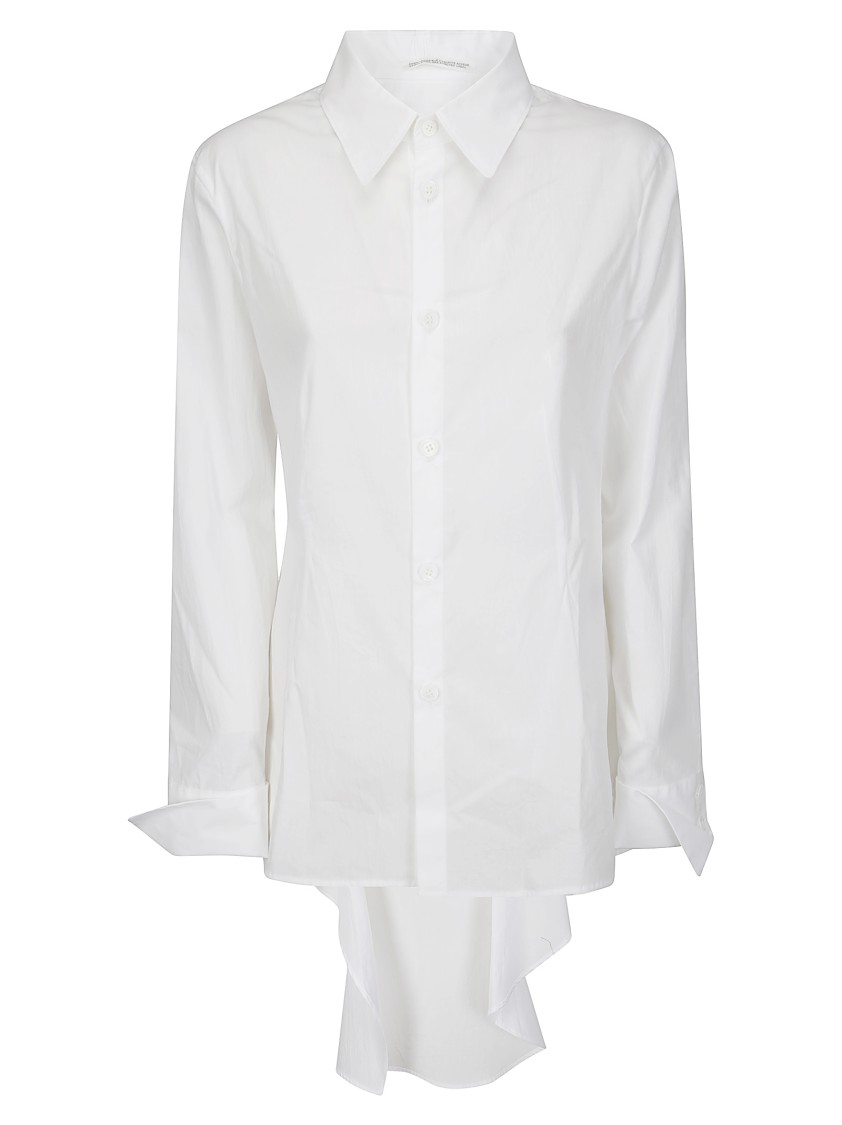 Yohji Yamamoto Draped Shirt In White