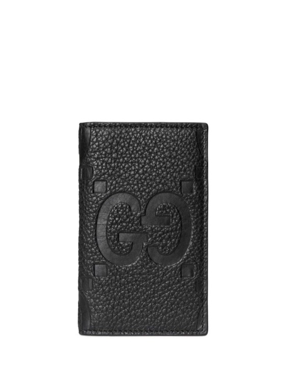 Gucci Jumbo GG Leather Cardholder - Black