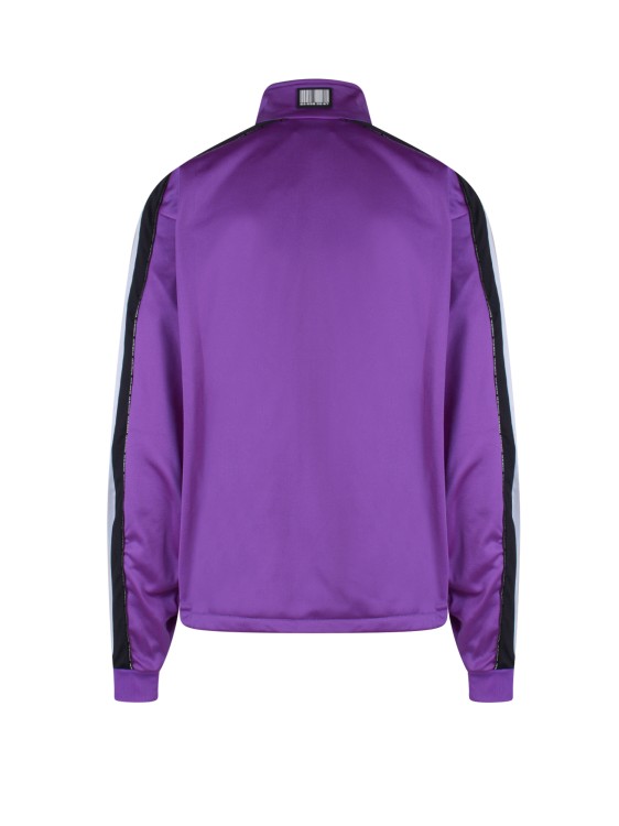 Shop Vtmnts Oversize Sweatshirt With Logoed Side Bands In Purple