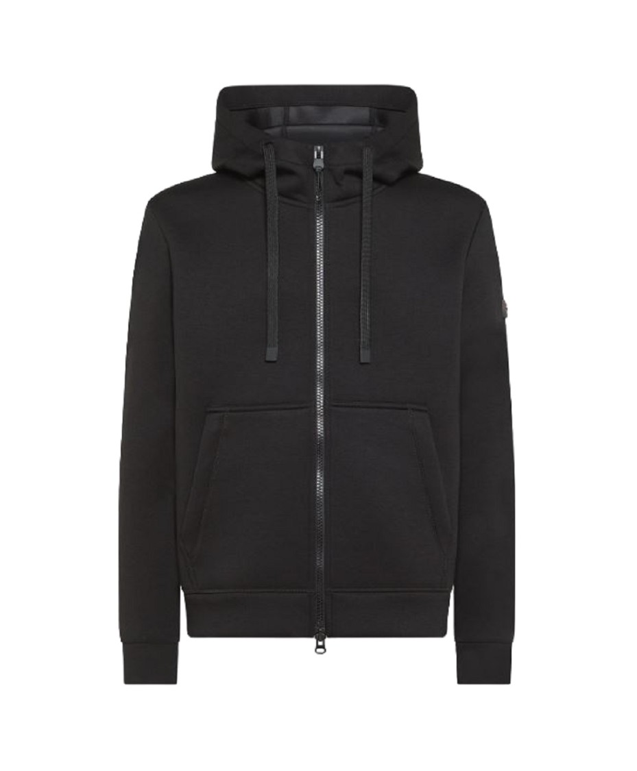 Peuterey Zip-up Sweatshirt With High-quality Material Blend And Iconic Branding In Black